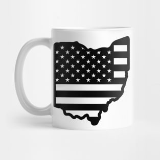 Black and White Ohio Flag Mug